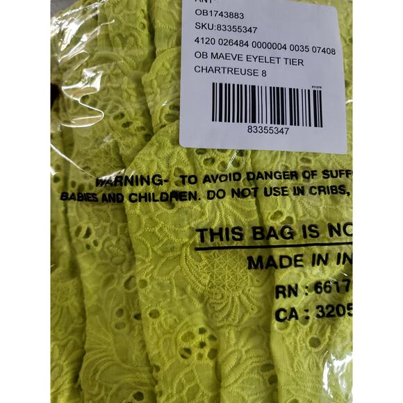NWT Maeve Tiered Yellow Lace Skirt - Size 6 - Picture 4 of 6